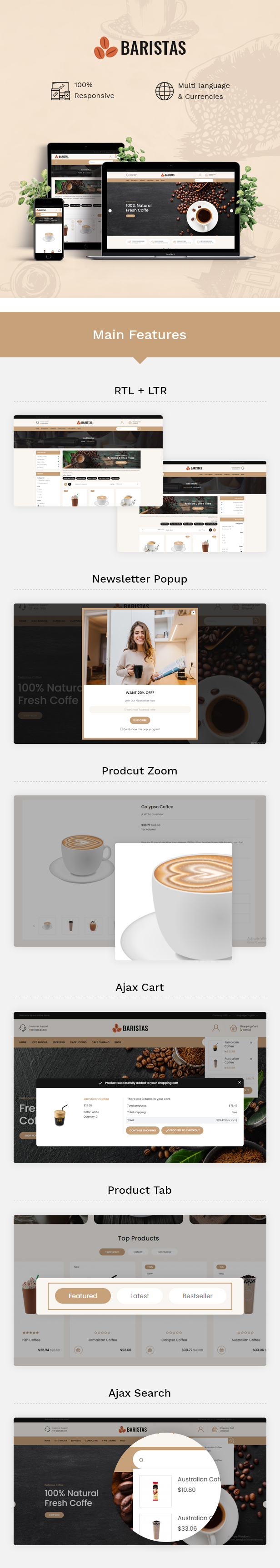 Baristas - Coffee Responsive Prestashop Theme